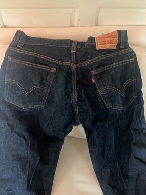 Levi's Men's Dark Blue Bootcut Jeans with Signature Back Pockets